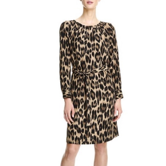 Joe Fresh Cheetah Print Long Sleeve Dress - Picture 7 of 7